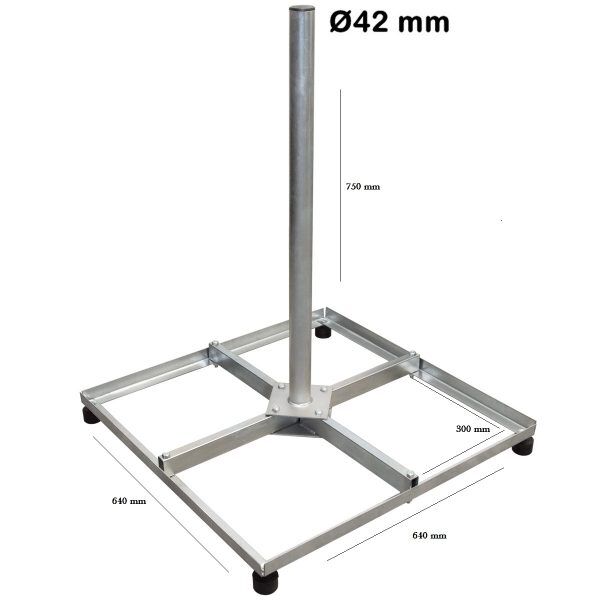 Demontabel Tegelvoet 30X30 Hoogte 75 CM | 42 Ø