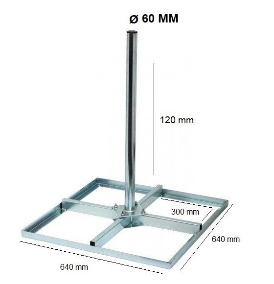 Blueqon Vaste Tegelvoet 30×30 120 CM 60 Ø